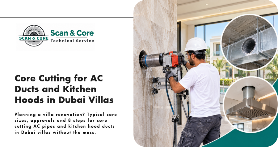 Core cutting Dubai villa