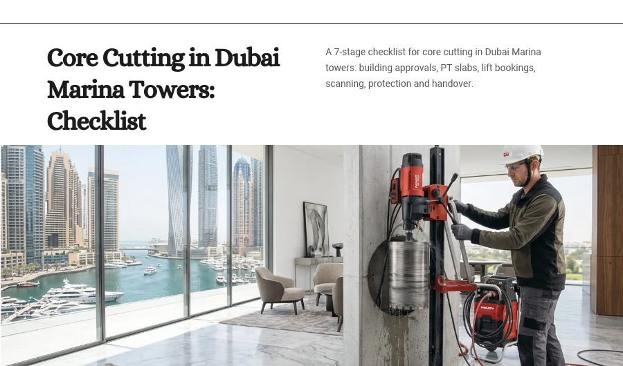 Core Cutting in Dubai Marina Towers: Checklist